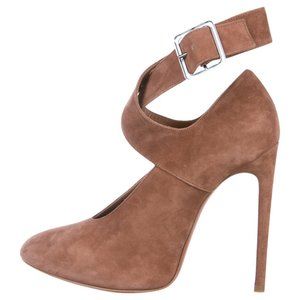 ALAÏA Suede Round-Toe Pumps
